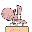 小破孩练体操可爱趣图gif搞笑图片