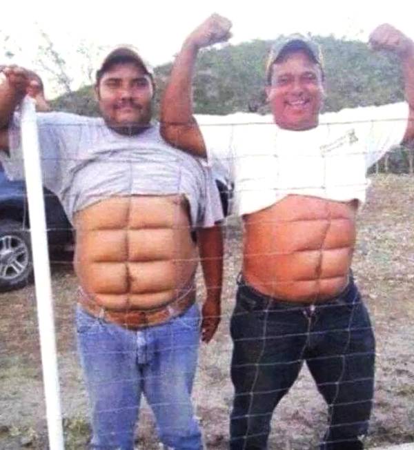 如何让胖子秒变腹肌男可爱趣图gif搞笑图片