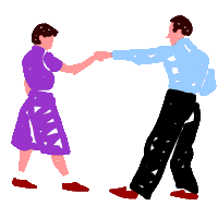 浪漫双人舞可爱趣图gif搞笑图片