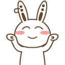 开心跳舞的小兔兔可爱趣图gif搞笑图片