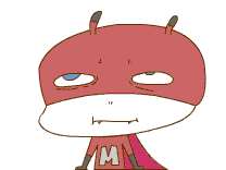 调皮的MIXX红色超人可爱趣图gif搞笑图片