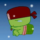 冬天卖火柴的非常龟可爱趣图gif搞笑图片