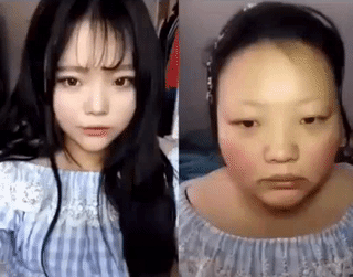 强大的手机美颜瘦脸功能可爱趣图gif搞笑图片