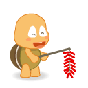 可爱的爱心龟放鞭炮可爱趣图gif搞笑图片