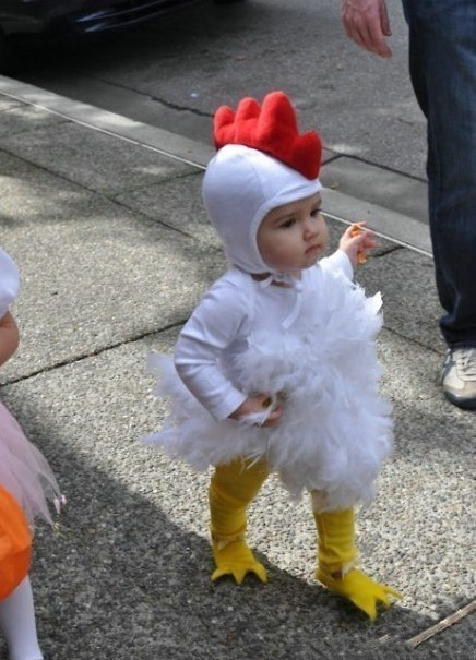 小朋友版公鸡造型可爱趣图gif搞笑图片