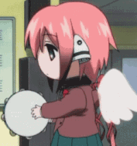 用手打鼓玩可爱趣图gif搞笑图片