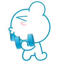 双手举哑铃做运动可爱趣图gif搞笑图片