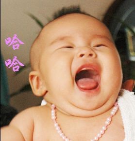 哈哈大笑的胖小孩可爱趣图gif搞笑图片