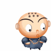 念经的和尚想MM可爱趣图gif搞笑图片