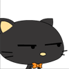 东张西望的黑猫可爱趣图gif搞笑图片