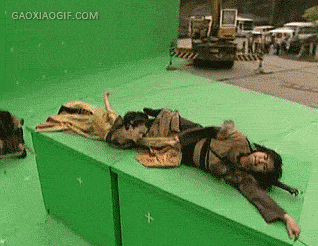 原来悬崖的戏是这样拍出来的爆笑gif搞笑图片