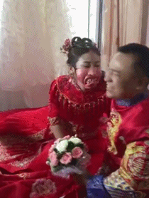 好好的婚礼被搞成这样，求新郎心理阴影爆笑gif搞笑图片