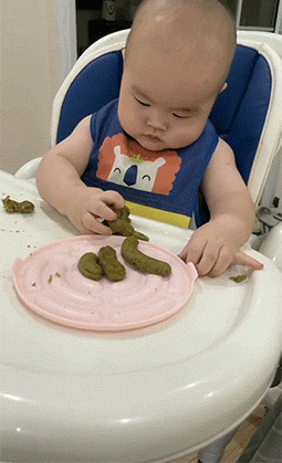 给孩子做的绿豆糕 咋看有点像粑粑爆笑gif搞笑图片