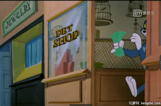 可爱的汤姆猫数钱gif动态图片爆笑gif搞笑图片