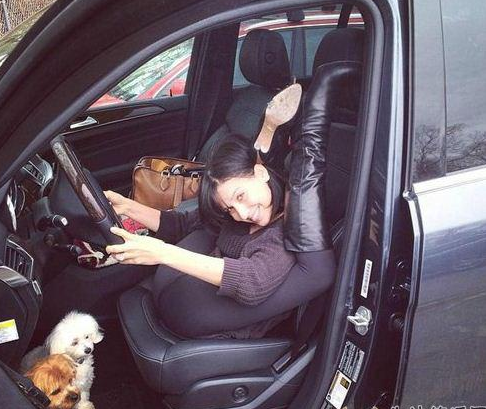 美女司机一字马搞笑图片爆笑gif搞笑图片