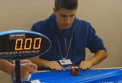 大神拼魔方不屑搞笑动态表情包爆笑gif搞笑图片