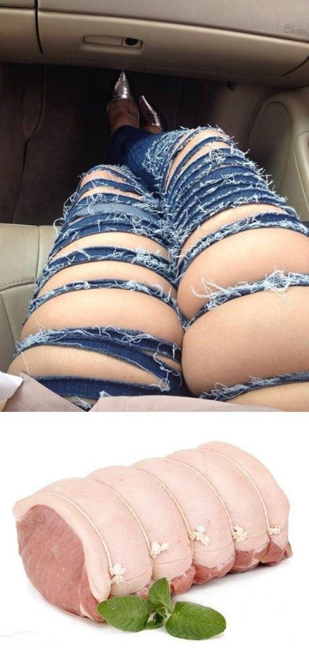 胖子破洞牛仔裤五花肉搞笑图片爆笑gif搞笑图片