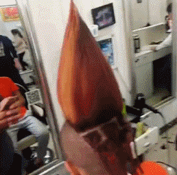 搞笑的杀马特发型gif图爆笑gif搞笑图片