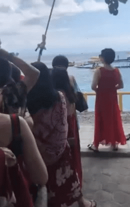 大妈旅游拍照的姿势搞笑动态图片爆笑gif搞笑图片