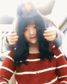 微胖女生的搞笑显脸小发型GIF图爆笑gif搞笑图片