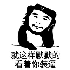 窃格瓦拉版熊猫头：就这样默默地看着你装逼DIY斗图gif搞笑图片