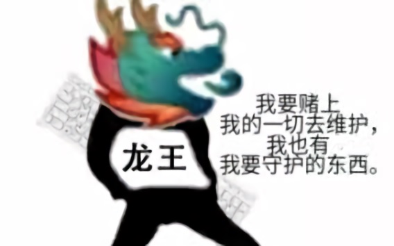 键盘侠龙王：我赌上一切去维护我要守护的东西DIY斗图gif搞笑图片