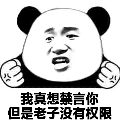 熊猫头气到握紧拳头：我真想禁言你，但是老子没有权限DIY斗图gif搞笑图片