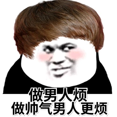染发熊猫头：做男人烦，做帅气男人更烦DIY斗图gif搞笑图片