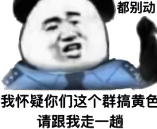 熊猫头警察：我怀疑你们这个群搞黄色，请跟我走一趟DIY斗图gif搞笑图片