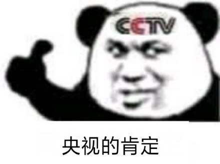 cctv熊猫头点赞?：央视的肯定DIY斗图gif搞笑图片