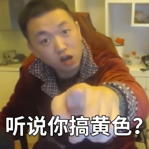 药水哥生气的指着你：听说你搞黄色？DIY斗图gif搞笑图片