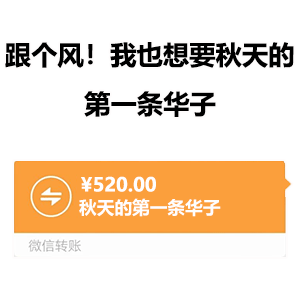 跟个风，我也想要秋天的第一条华子DIY斗图gif搞笑图片