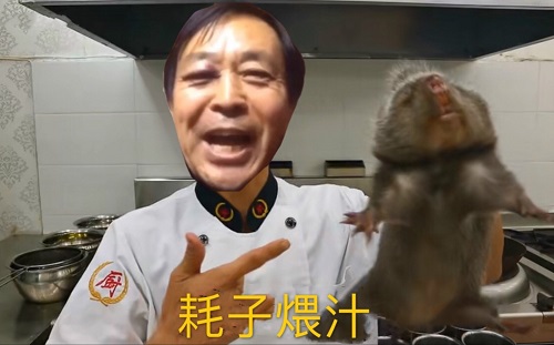 马保国拿着竹鼠：耗子煨汁DIY斗图gif搞笑图片