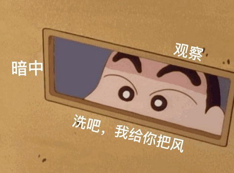 蜡笔小新暗中观察：洗吧_我给你把风DIY斗图gif搞笑图片