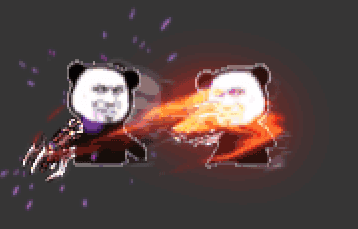 两个熊猫头超酷炫特效击剑对打GIFDIY斗图gif搞笑图片