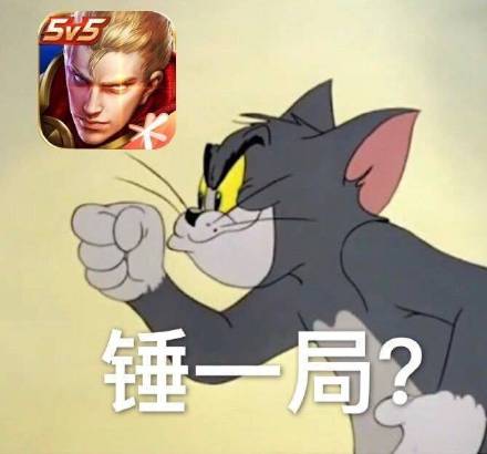 汤姆猫暗示：来一局_锤一局_王者荣耀DIY斗图gif搞笑图片