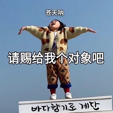 罗熙：苍天呐_请赐给我个对象吧DIY斗图gif搞笑图片