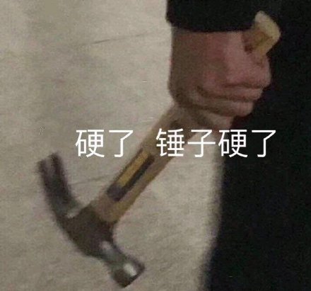 拿着一把锤子：硬了_锤子?硬了DIY斗图gif搞笑图片
