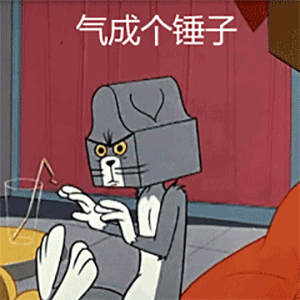 汤姆猫：气成个锤子GIF动图DIY斗图gif搞笑图片