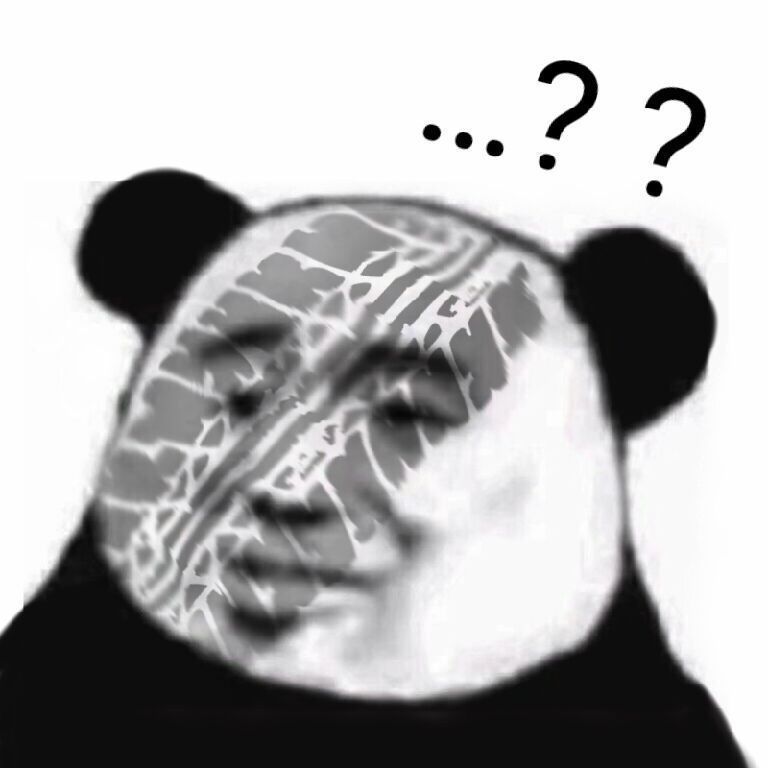 熊猫头问好脸被轮胎碾过_留下了轮胎印DIY斗图gif搞笑图片