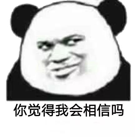 熊猫头：你觉得我会相信吗DIY斗图gif搞笑图片