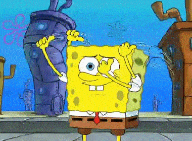 海绵宝宝双手快速旋转点赞?GIF动图DIY斗图gif搞笑图片