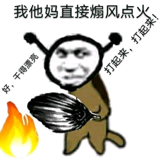 鬼火诸葛亮拿着扇子：我他妈直接煽风点火_干得漂亮_打起来DIY斗图gif搞笑图片
