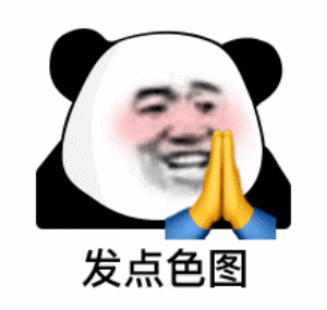 熊猫头满面通红的双手合十?：发点色图DIY斗图gif搞笑图片