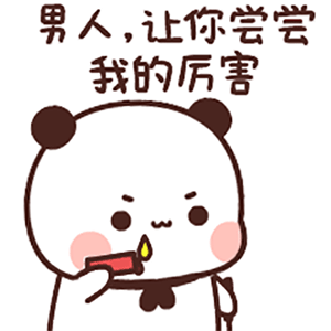 熊猫一二拿着滴蜡鞭子：男人，让你尝尝我的厉害DIY斗图gif搞笑图片