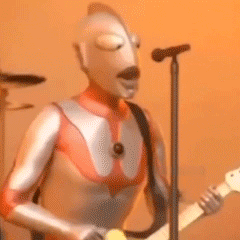 奥特曼的退休生活之弹吉他唱歌放飞自我DIY斗图gif搞笑图片