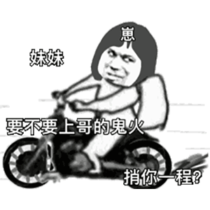 崽：妹妹_要不要上哥哥的鬼火_捎你一程DIY斗图gif搞笑图片