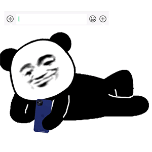 熊猫头微信打字：宝贝在干嘛GIF动图DIY斗图gif搞笑图片