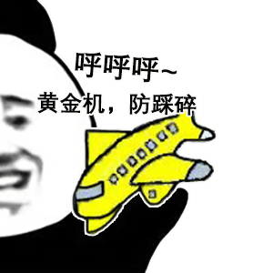熊猫头玩飞机表情包黄金机_防踩碎DIY斗图gif搞笑图片