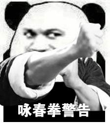 熊猫头警告表情包咏春拳警告DIY斗图gif搞笑图片